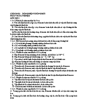 Câu hỏi trắc nghiệm ôn tập chương 2 Vật lí lớp 11 (Kèm đáp án)